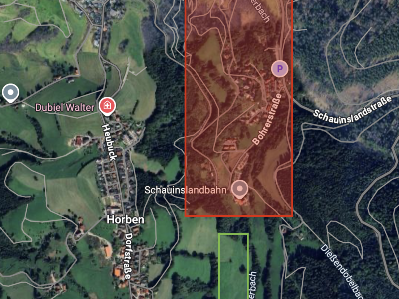 Hinweis zu Landungen im Bereich Bohrer und Talstation